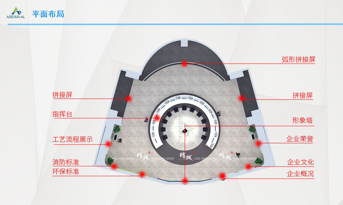 啟明星鋁業(yè)生產(chǎn)調(diào)度指揮中心展廳設(shè)計概念篇